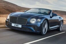 bentley continental gt speed convertible front road
