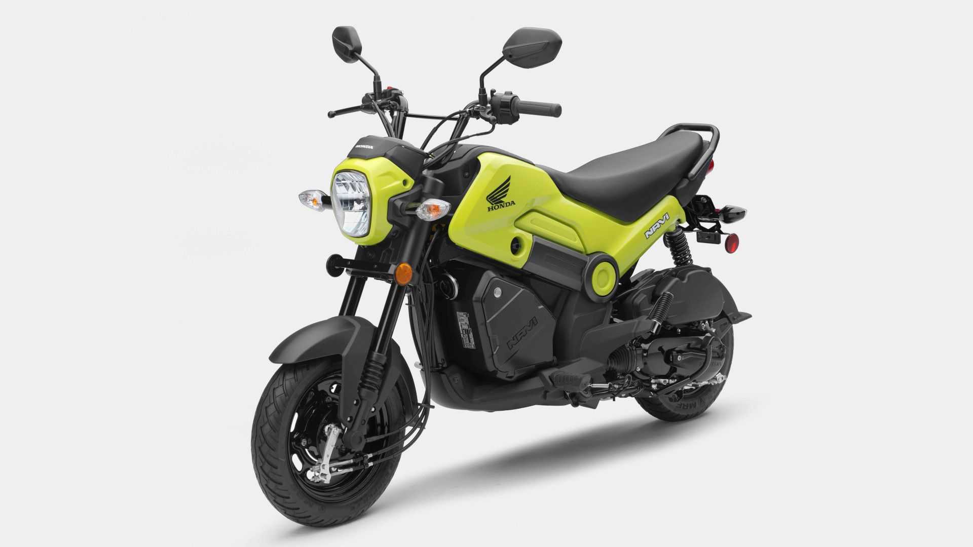 2022 honda navi grasshopper green front left angle view