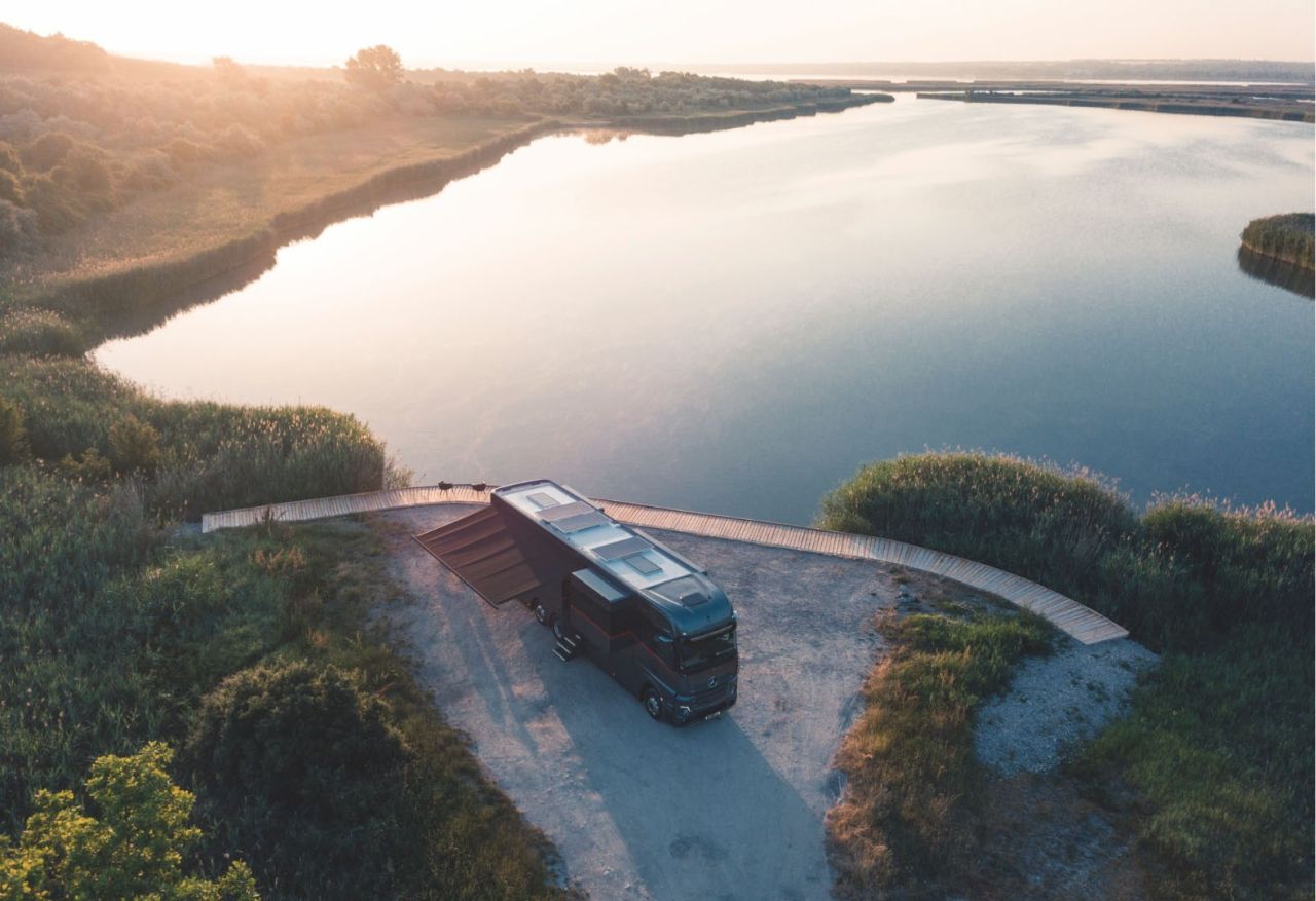 drool over dembell side storage luxury motorhome with garage for your motorcycle 14