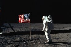 Buzz Aldrin and the U.S. Flag on the Moon 9460188482