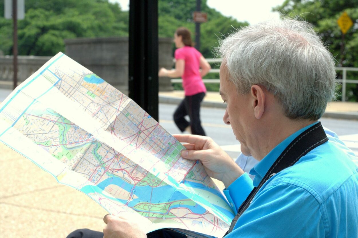 Reading map of Washington DC