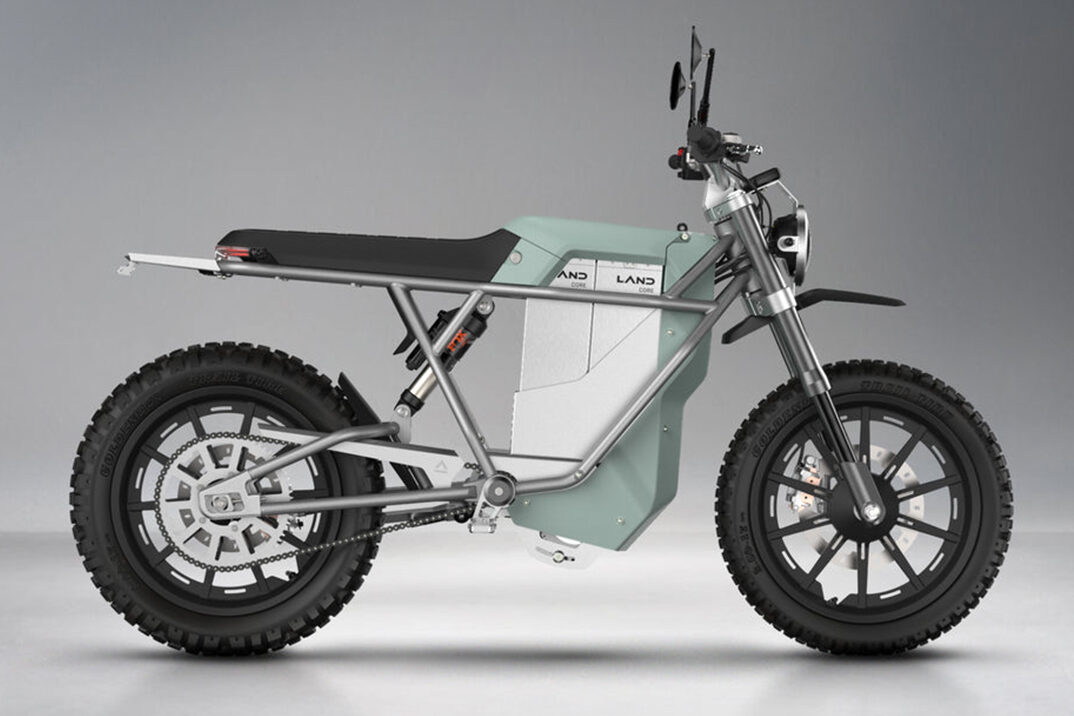 land moto s district scrambler is an off road ready e motorcycle capable of over 70 mph 3