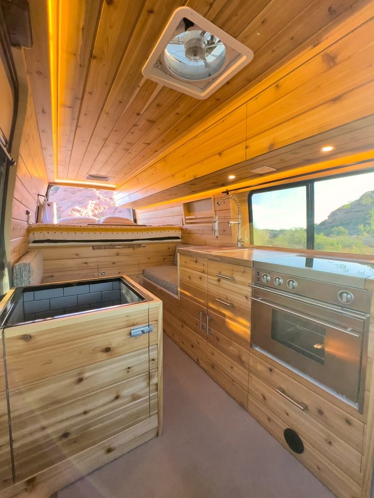 this sprinter camper van has all the bells and whistles for long term off grid living 14