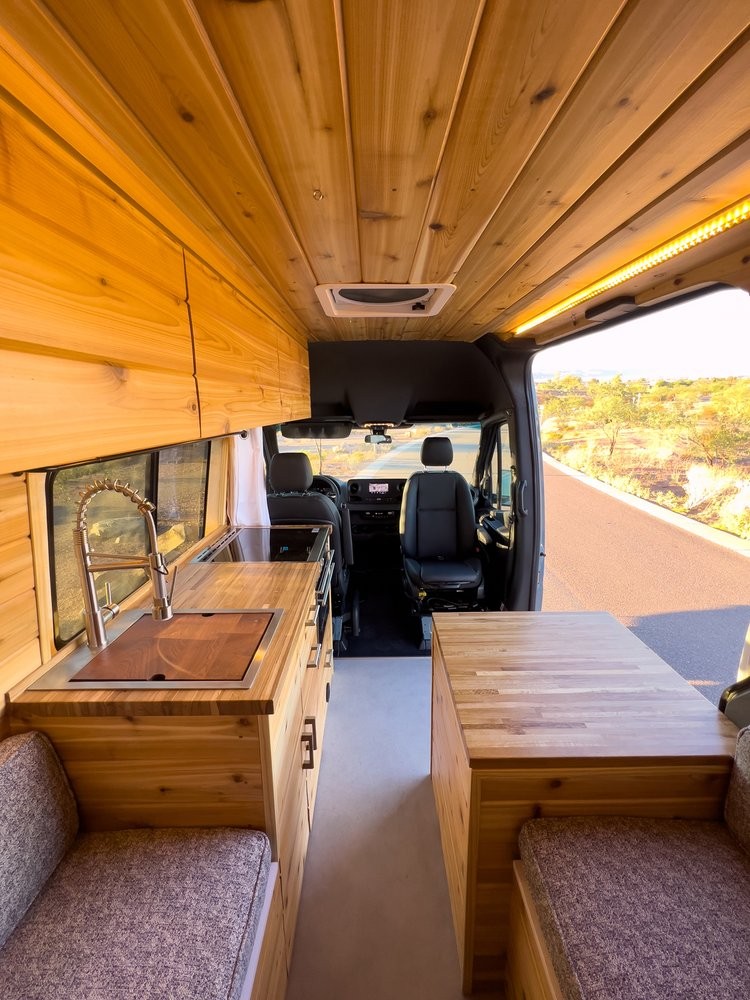 this sprinter camper van has all the bells and whistles for long term off grid living 25