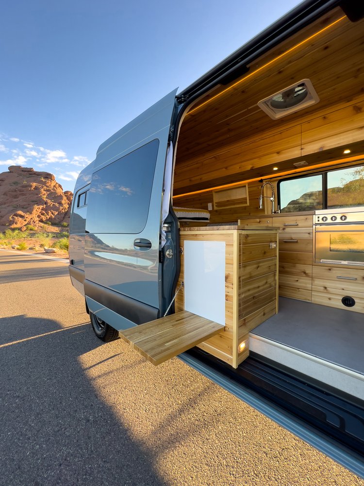 this sprinter camper van has all the bells and whistles for long term off grid living 5