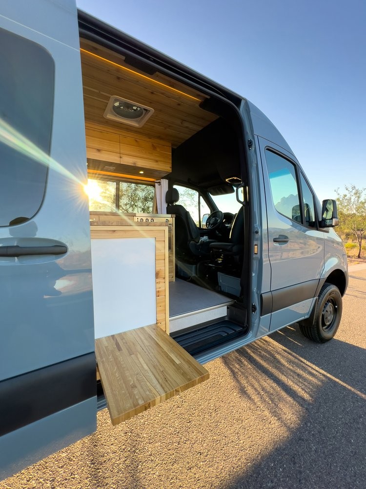 this sprinter camper van has all the bells and whistles for long term off grid living 7