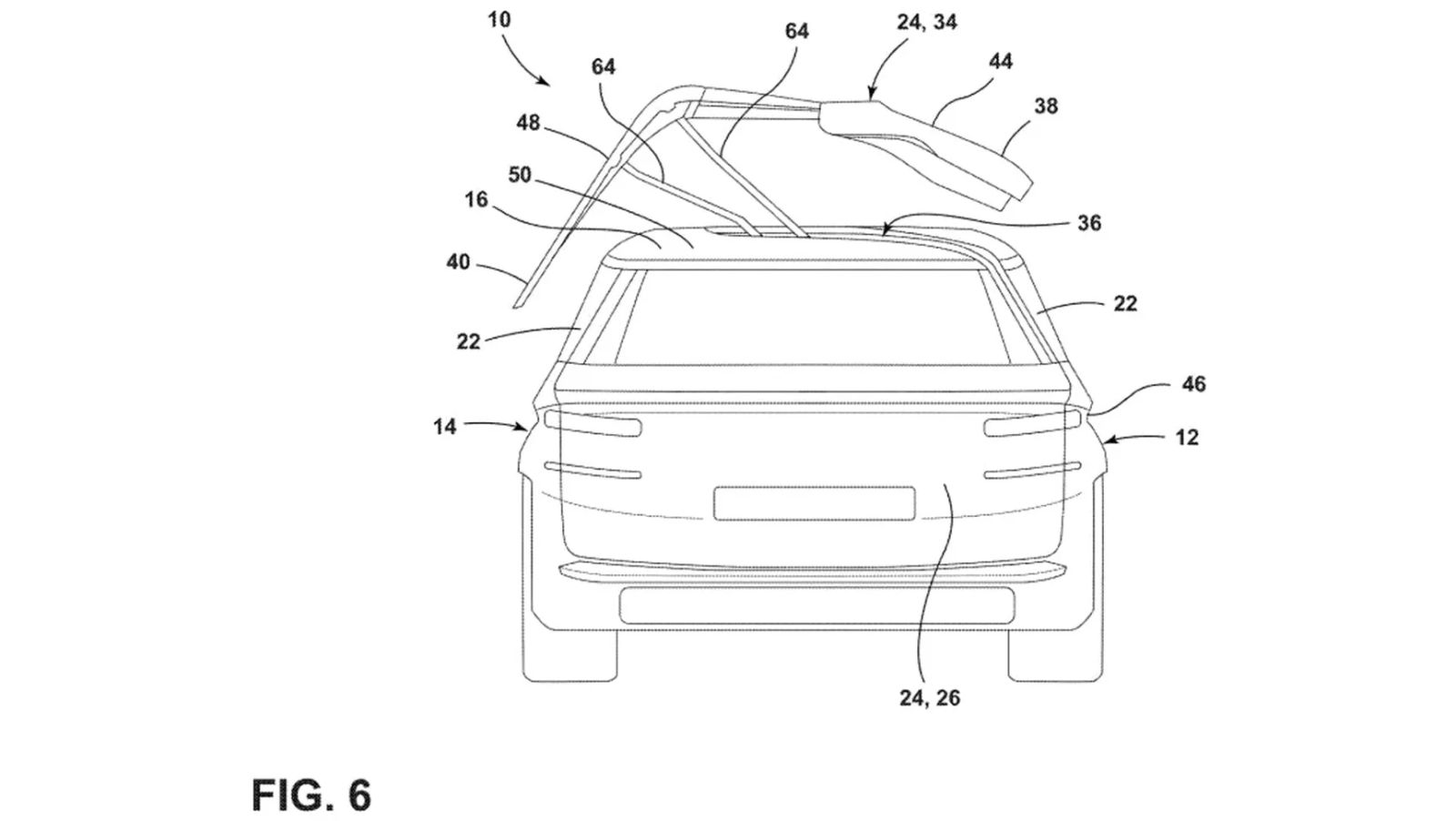 ford gullwing door patent image 100888076 h
