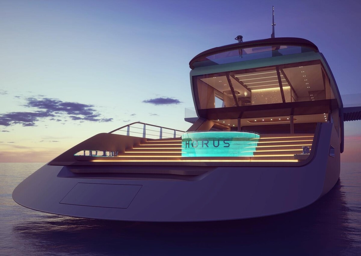 superyacht concept inspired by 1960s sports cars dazzles with an ultra modern layout 4