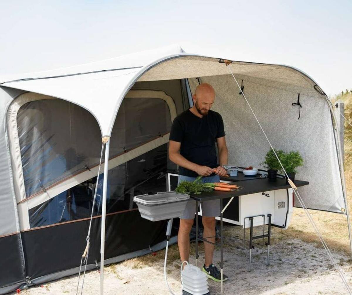 camp let the itsy bitsy lightweight trailer that explodes into a family home at camp 7