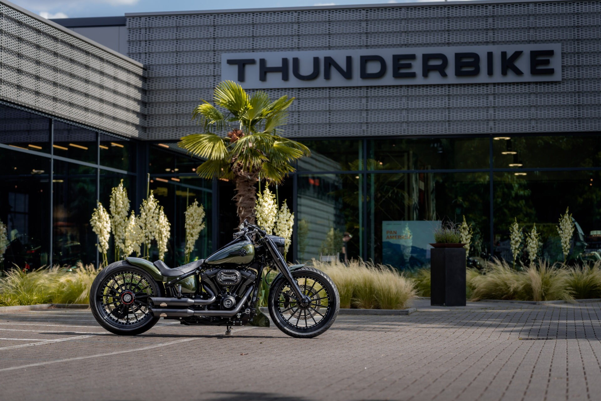 harley davidson green booster has a subtle mercedes amg connection 2