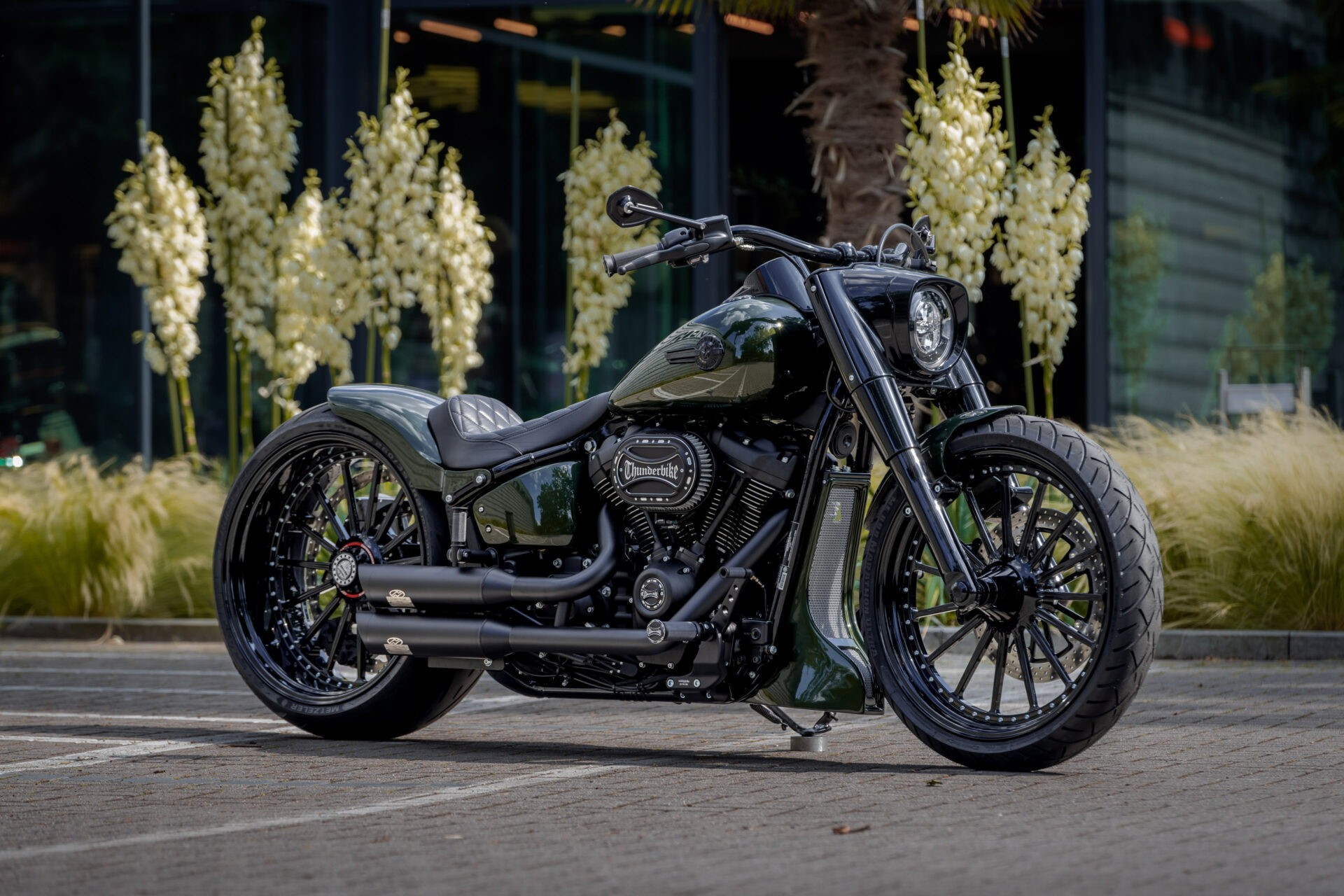 harley davidson green booster has a subtle mercedes amg connection 3