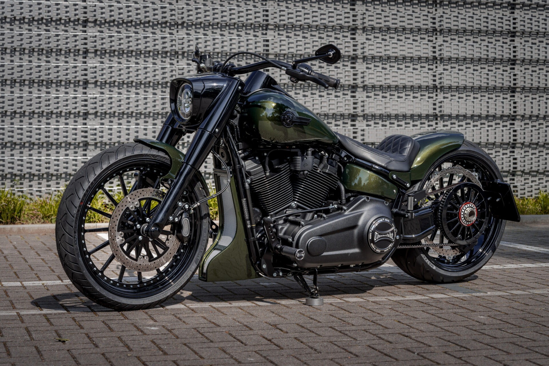 harley davidson green booster has a subtle mercedes amg connection 7