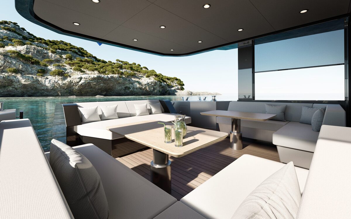 lynx yachts introduces customizable pocket superyacht that can anchor anywhere 11