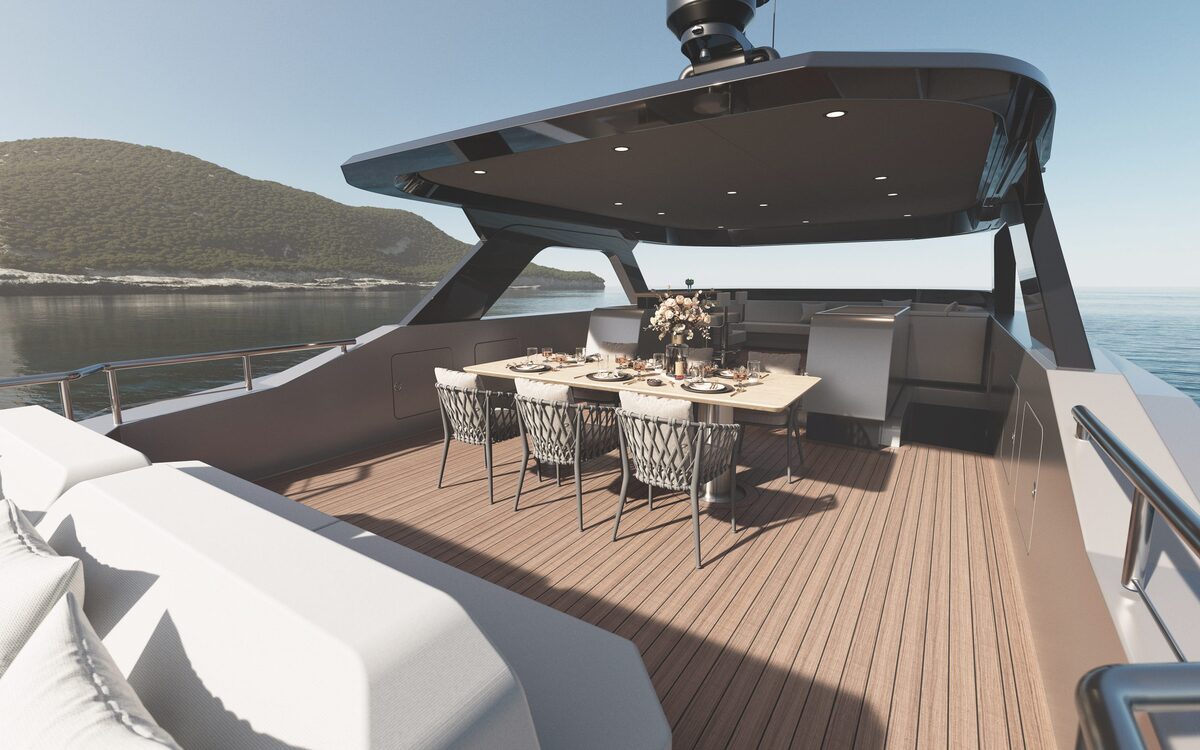 lynx yachts introduces customizable pocket superyacht that can anchor anywhere 6