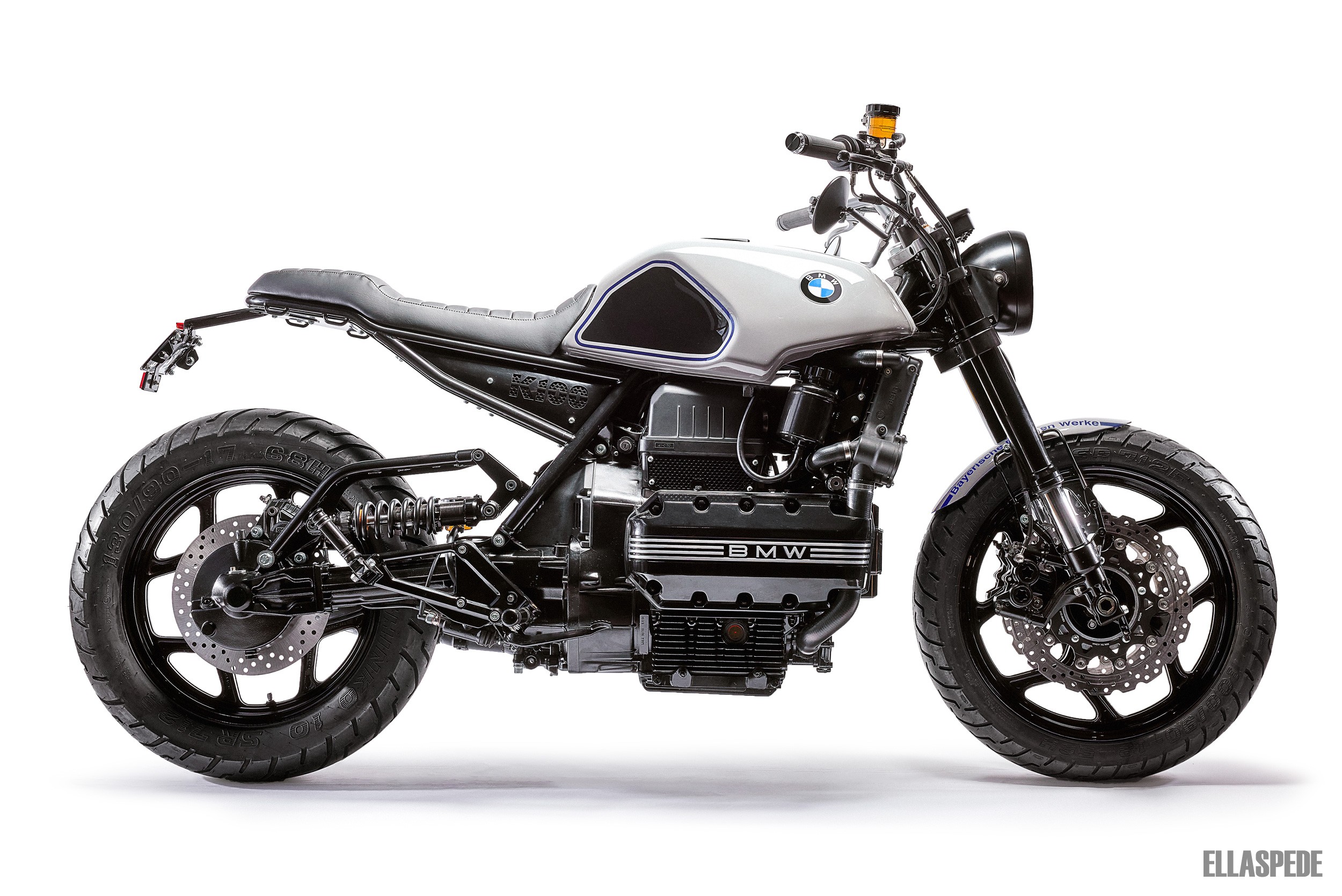 modified 1986 bmw k 100 has an understated look and heaps of modern componentry 1