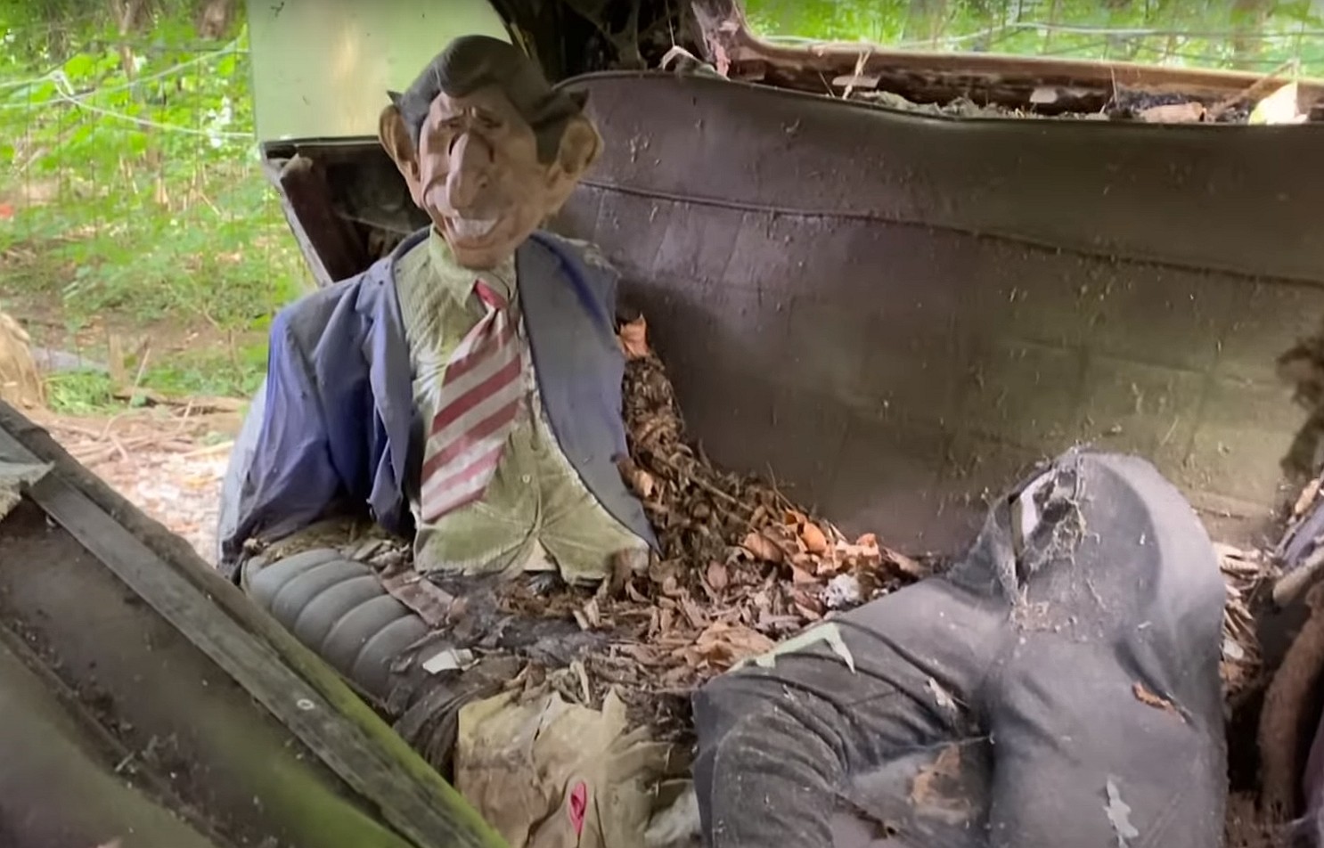 this junkyard set up in the woods is loaded with rare classic cars 4