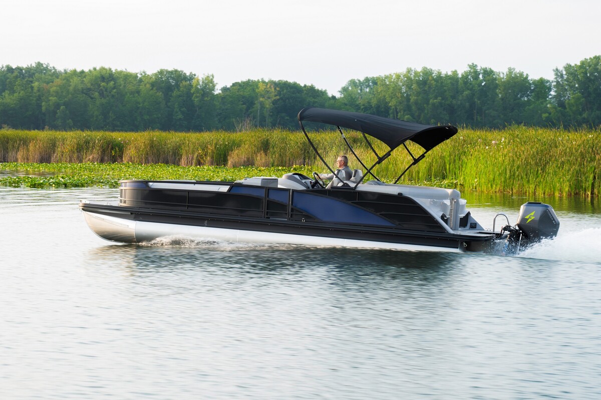polaris and forza x1 join forces to build two ev pontoon boat prototypes 1
