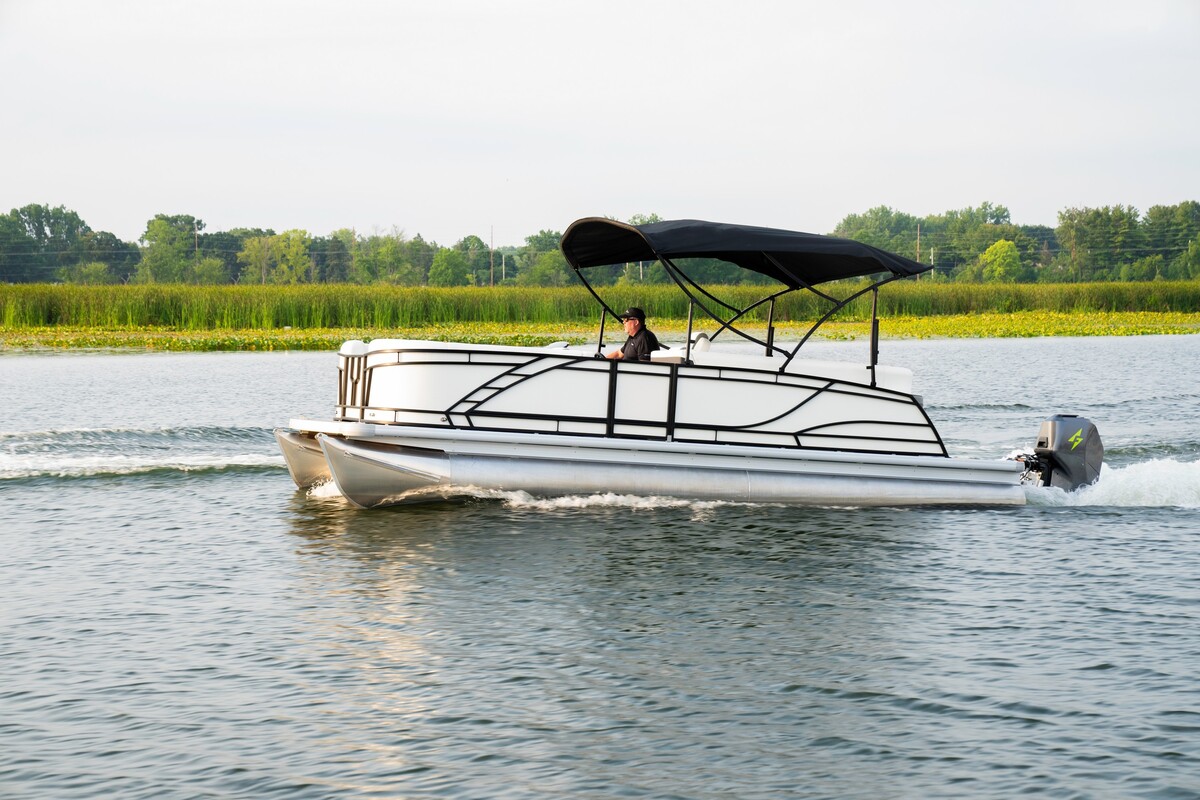 polaris and forza x1 join forces to build two ev pontoon boat prototypes 5