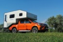 the iocamper truck fits snugly in your truck bed puffs up into family home at camp 1