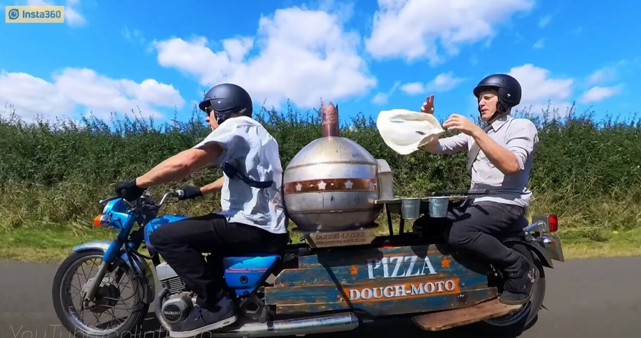 the pizza dough moto is the worlds first bike with a pizza oven in the back 26 1