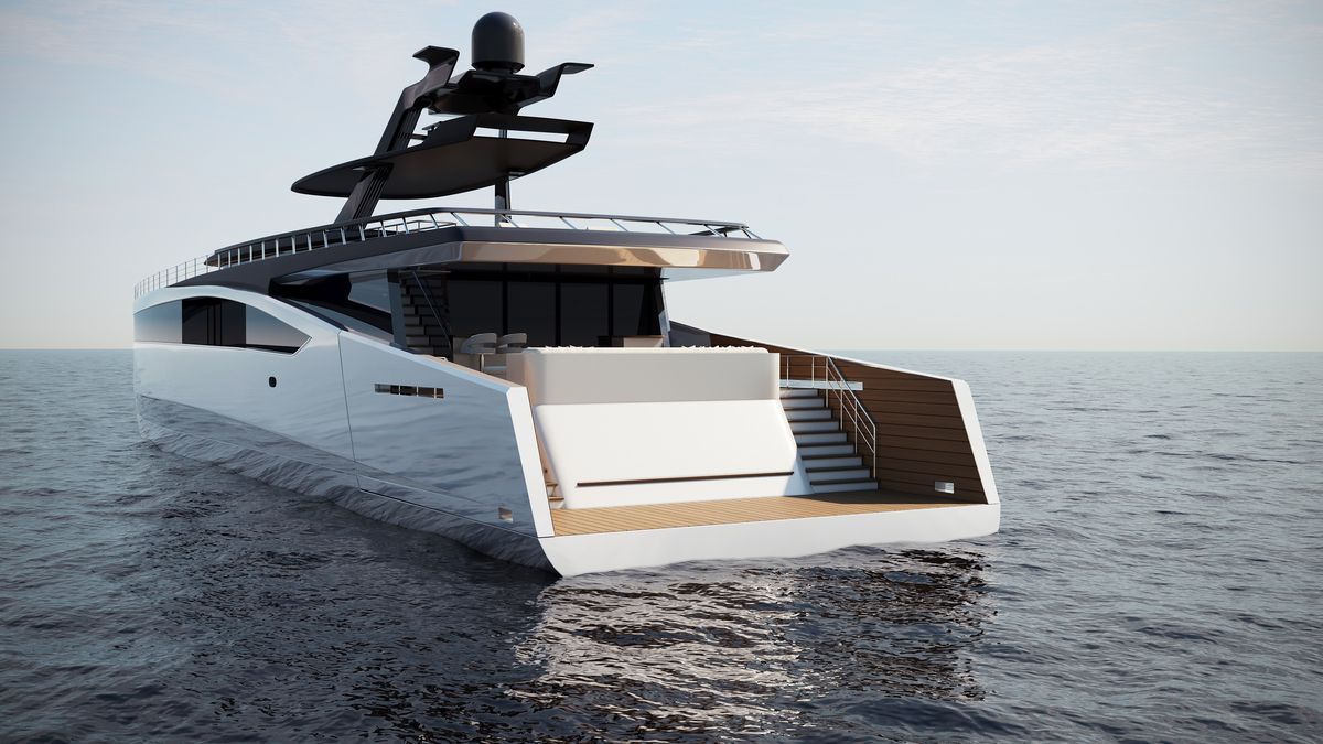 D iD 45m Yacht Concept back view