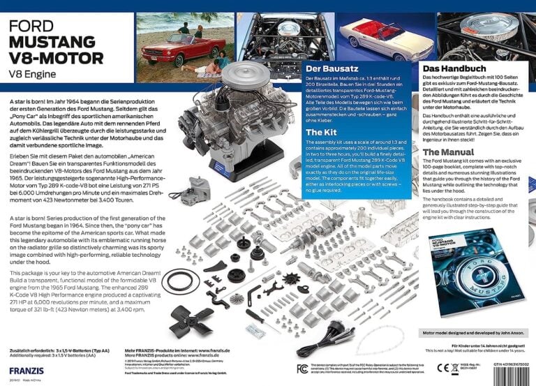 Ford Mustang V8 Engine Model Kit 1 768x553 1