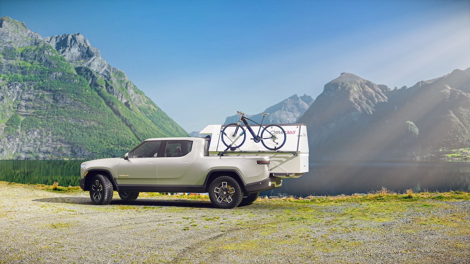 camp365 t model is a modern truck bed camper specifically designed for electric pickups 2