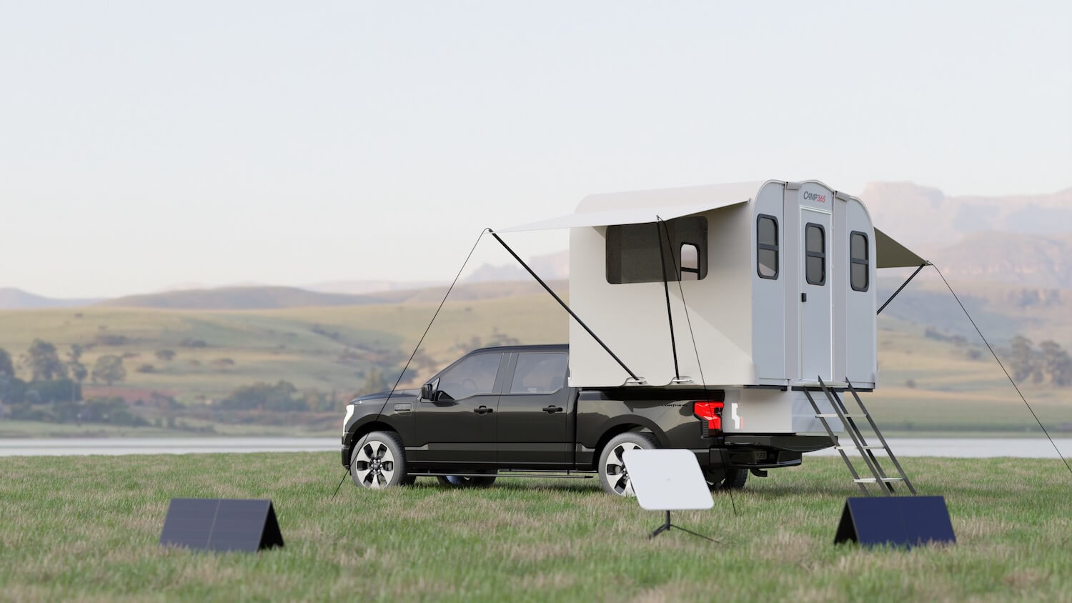 camp365 t model is a modern truck bed camper specifically designed for electric pickups 6