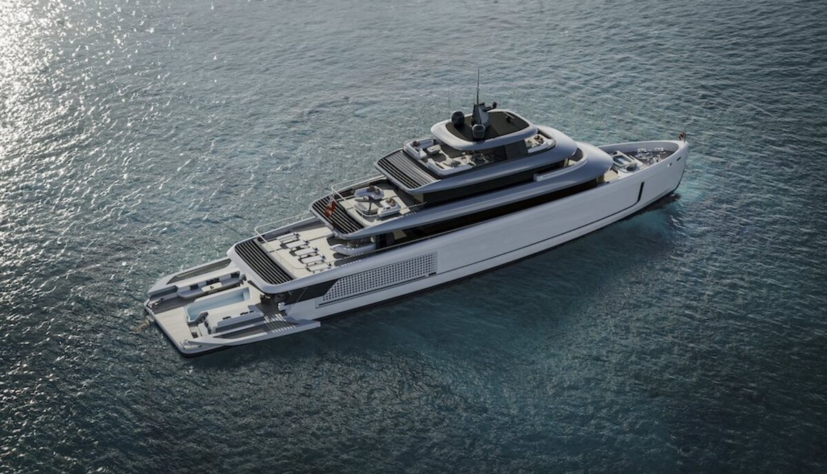 project life superyacht concept comes with a revolving lounge and folding swim platform 5