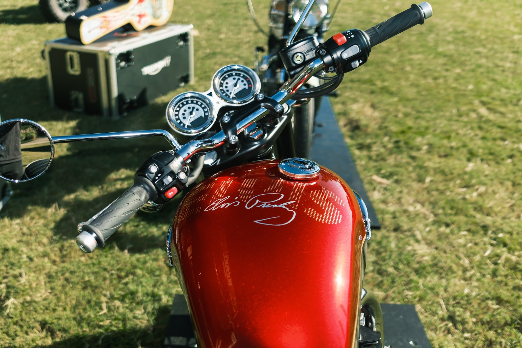 the myth of the elvis presley lost triumphs gives way to a very special t120 bonneville 8 1