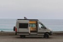 the nook van conversion offers spa bathroom and garage hidden kitchen and comfy lounge 15