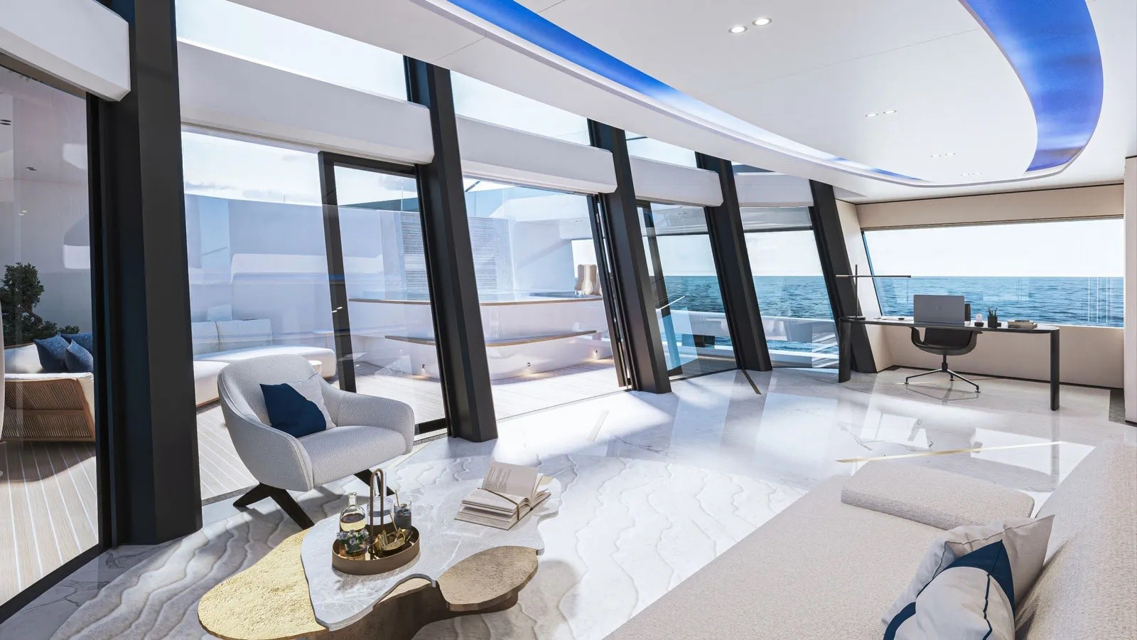 vesper superyacht concept is all about alfresco living and a deep connection with the sea 6