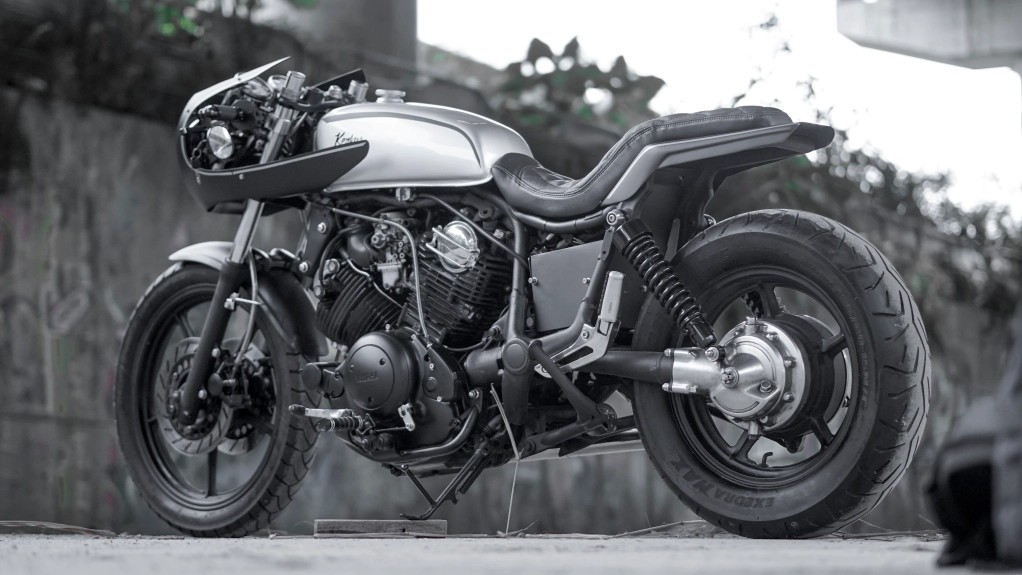 one off yamaha virago 1100 cafe racer has a sporty allure and room for two 21