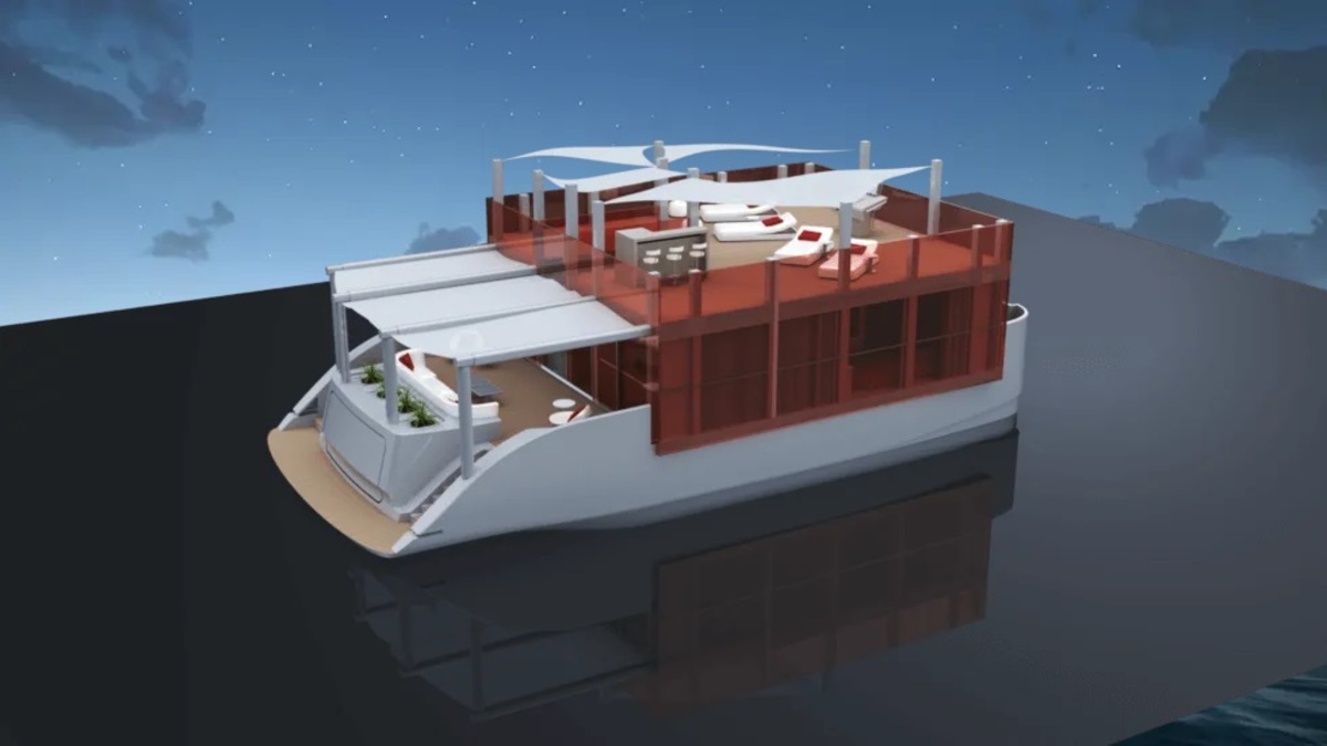 the cube houseboat concept blends modern naval architecture with luxury amenities 224561 1