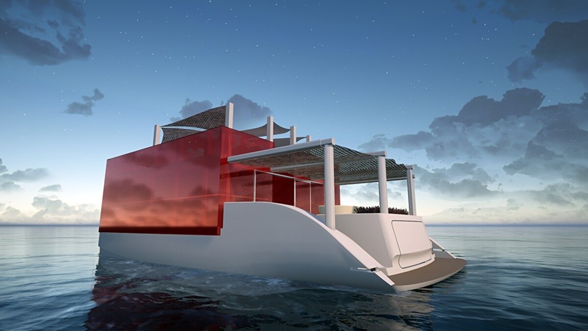 the cube houseboat concept blends modern naval architecture with luxury amenities 2