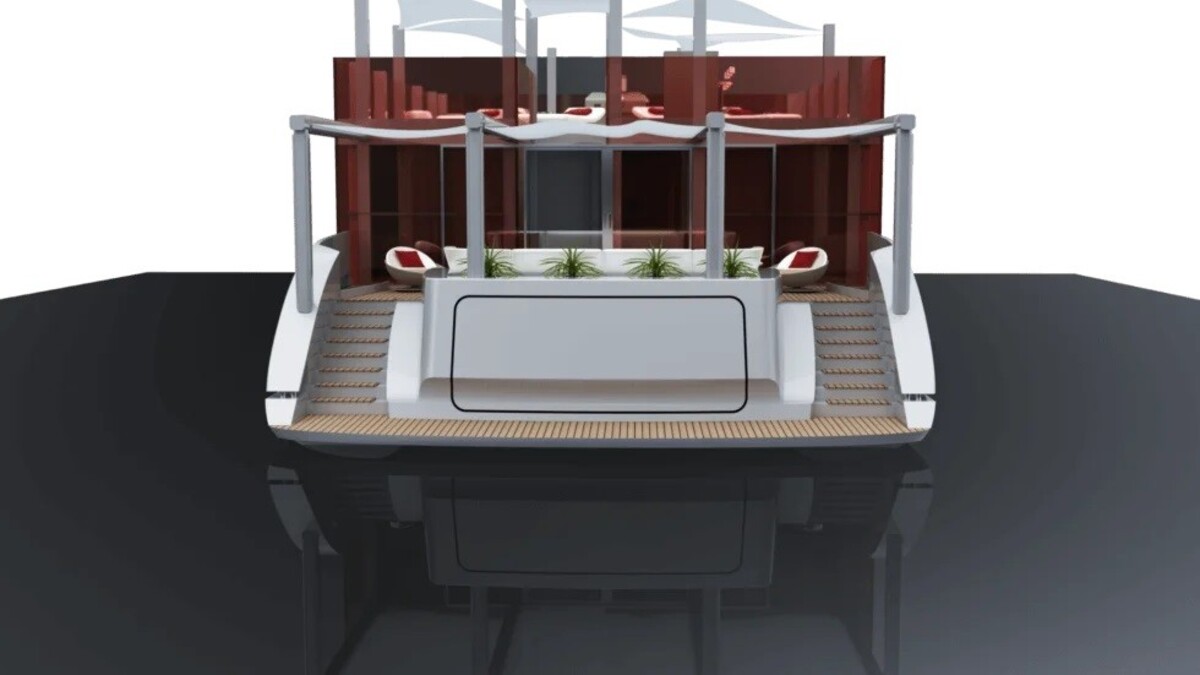 the cube houseboat concept blends modern naval architecture with luxury amenities 8