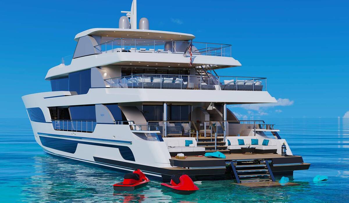 this american made superyacht stands out with one of a kind atrium and infinity deck 1