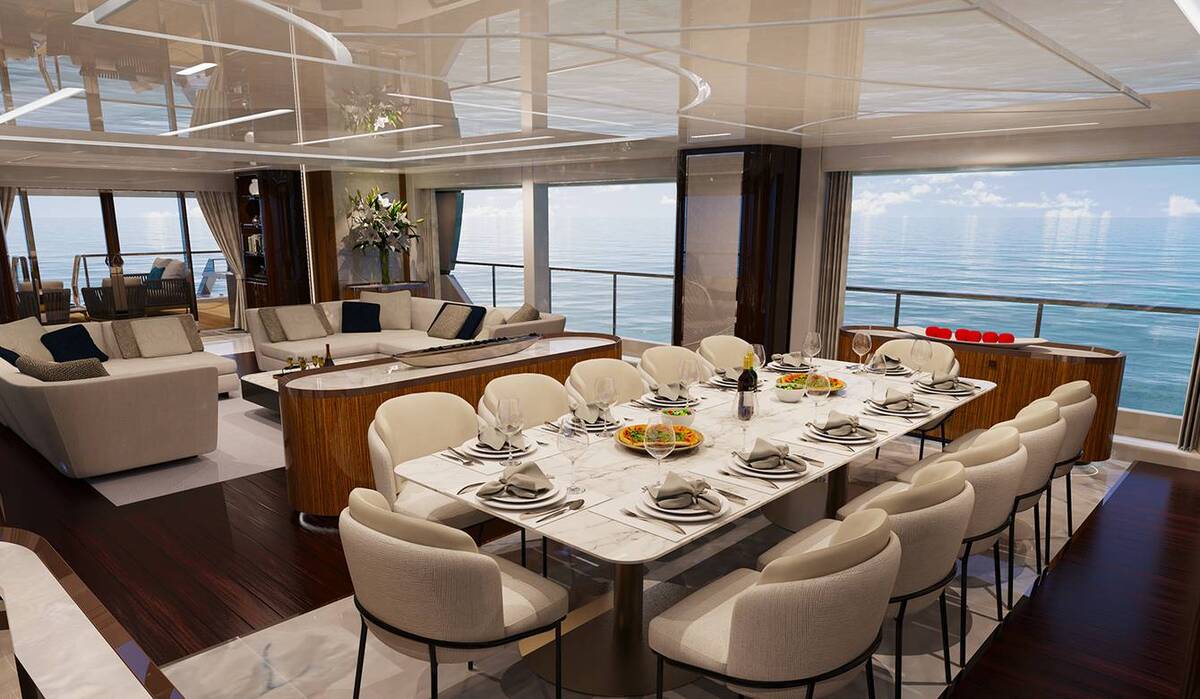 this american made superyacht stands out with one of a kind atrium and infinity deck 13