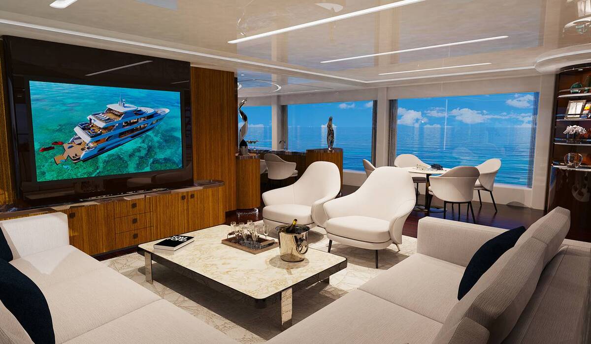 this american made superyacht stands out with one of a kind atrium and infinity deck 25