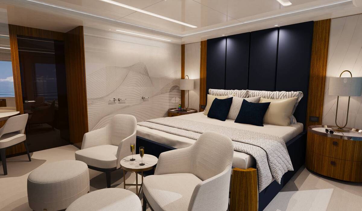 this american made superyacht stands out with one of a kind atrium and infinity deck 9