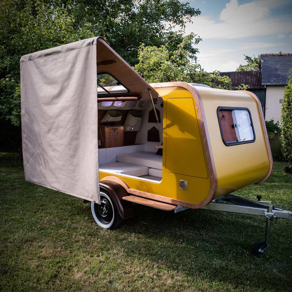this compact teadrop trailer aims for maximum versatility very chic design 28