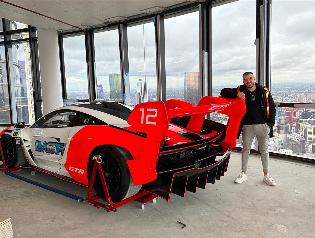 this is how the mclaren lifted by crane to a 57 floor penthouse looks in the living room 4