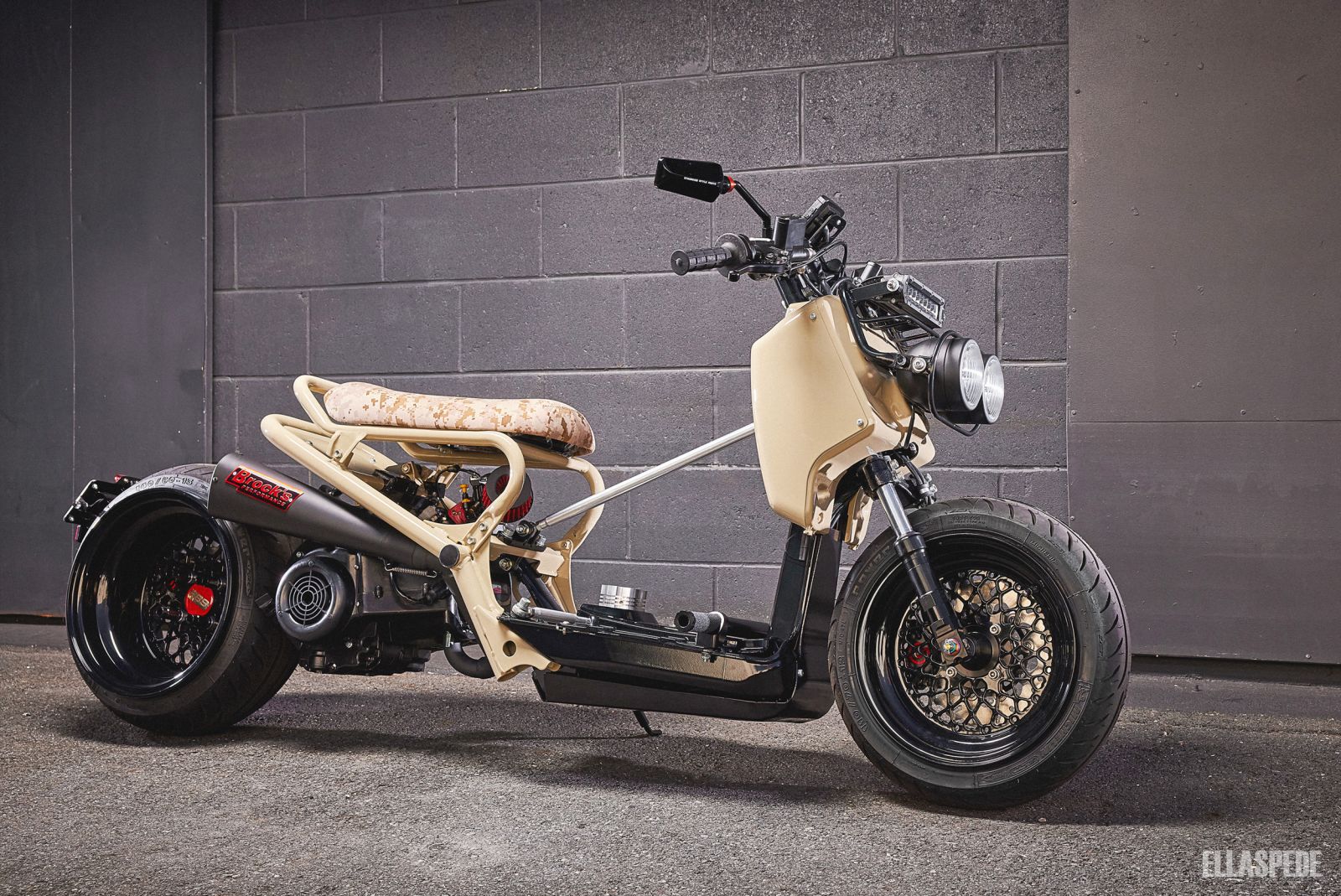 this zany custom honda ruckus is stretched slammed and adorably impractical 223945 1