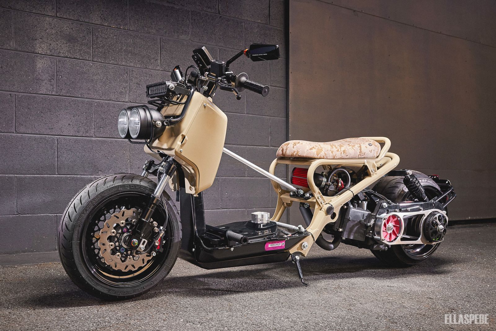 this zany custom honda ruckus is stretched slammed and adorably impractical 2