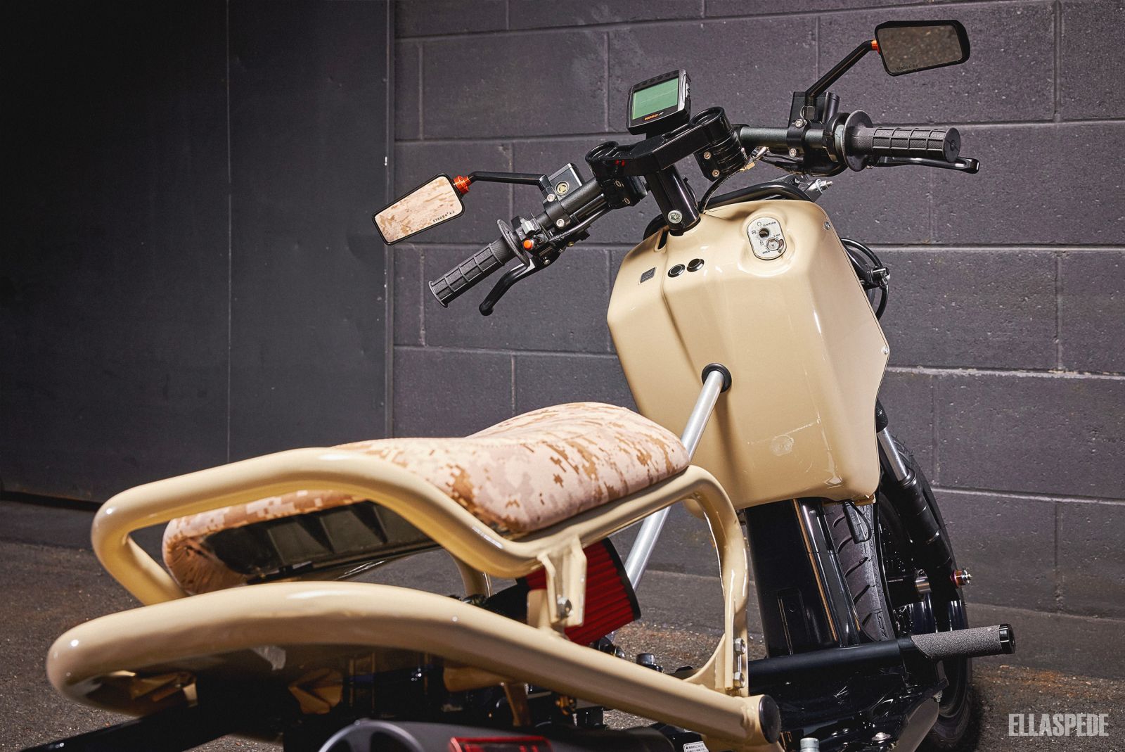 this zany custom honda ruckus is stretched slammed and adorably impractical 9